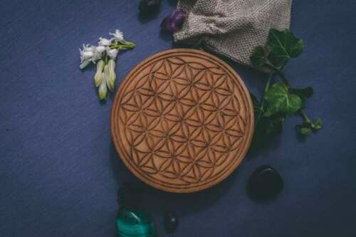 Crystal grid flower of life | Terra Spirit | Spiritual | Laser cut | Handcrafted