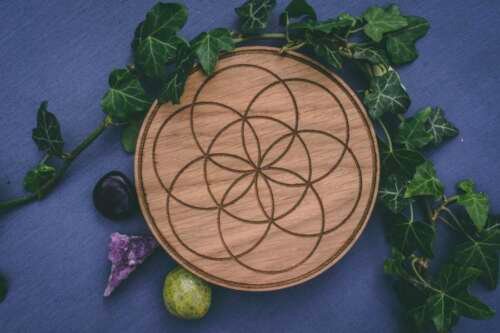Crystal grid seed of life | Terra Spirit | Spiritual | Laser cut | Handcrafted
