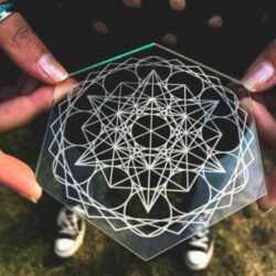 Crystal grid Metatron's cube clear acrylic | Terra Spirit | Spiritual | Laser cut | Handcrafted