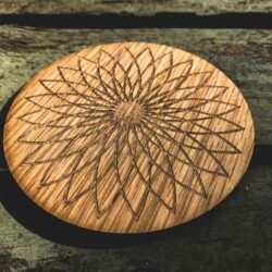 Crystal grid Lotus flower | Terra Spirit | Spiritual | Laser cut | Handcrafted