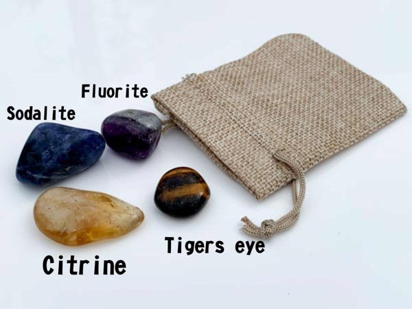 Crystal intention pouch for study and focus | Terra Spirit | Spiritual | Laser cut | Handcrafted