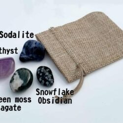 Crystal intention pouch to calm anxiety | Terra Spirit | Spiritual | Laser cut | Handcrafted