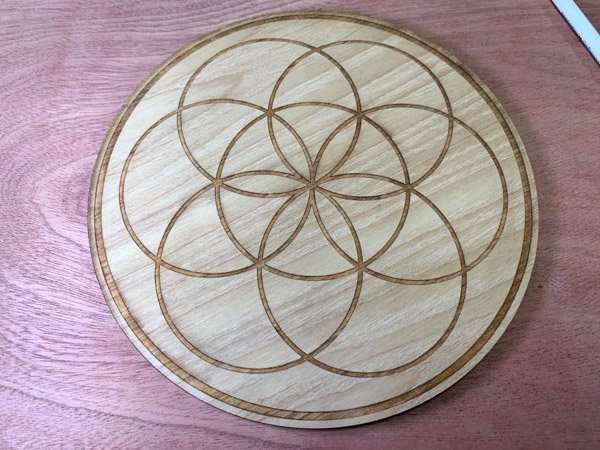 Seed of life on oak veneer