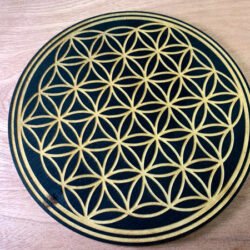 Black flower of life seconds
