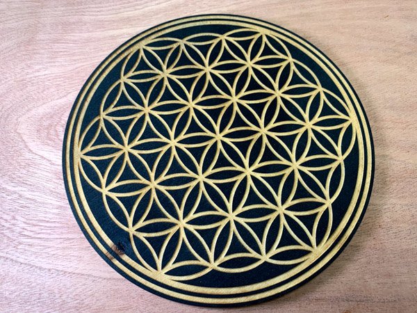 Black flower of life seconds