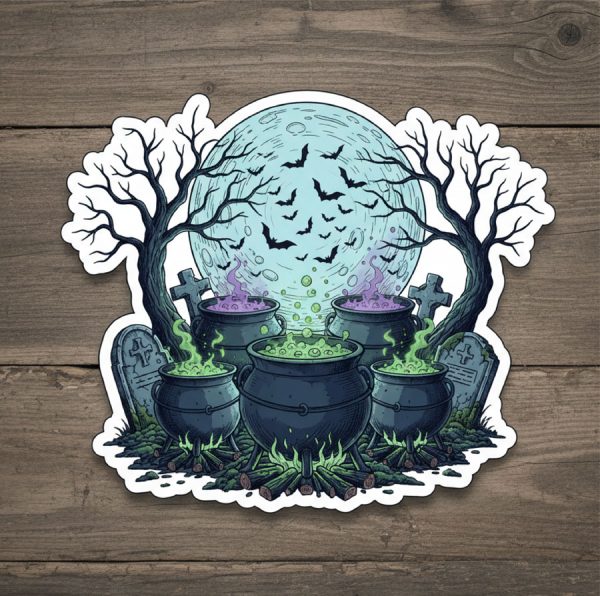 Halloween Cauldron Sticker